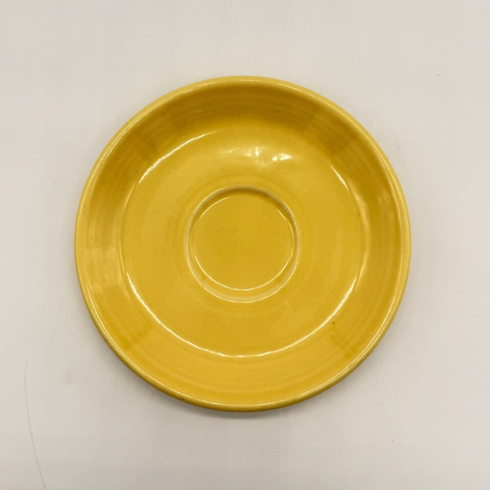 Homer Laughlin Fiesta Sunflower Yellow 5 7/8-Inch Classic Rim Saucer Fully Vitri